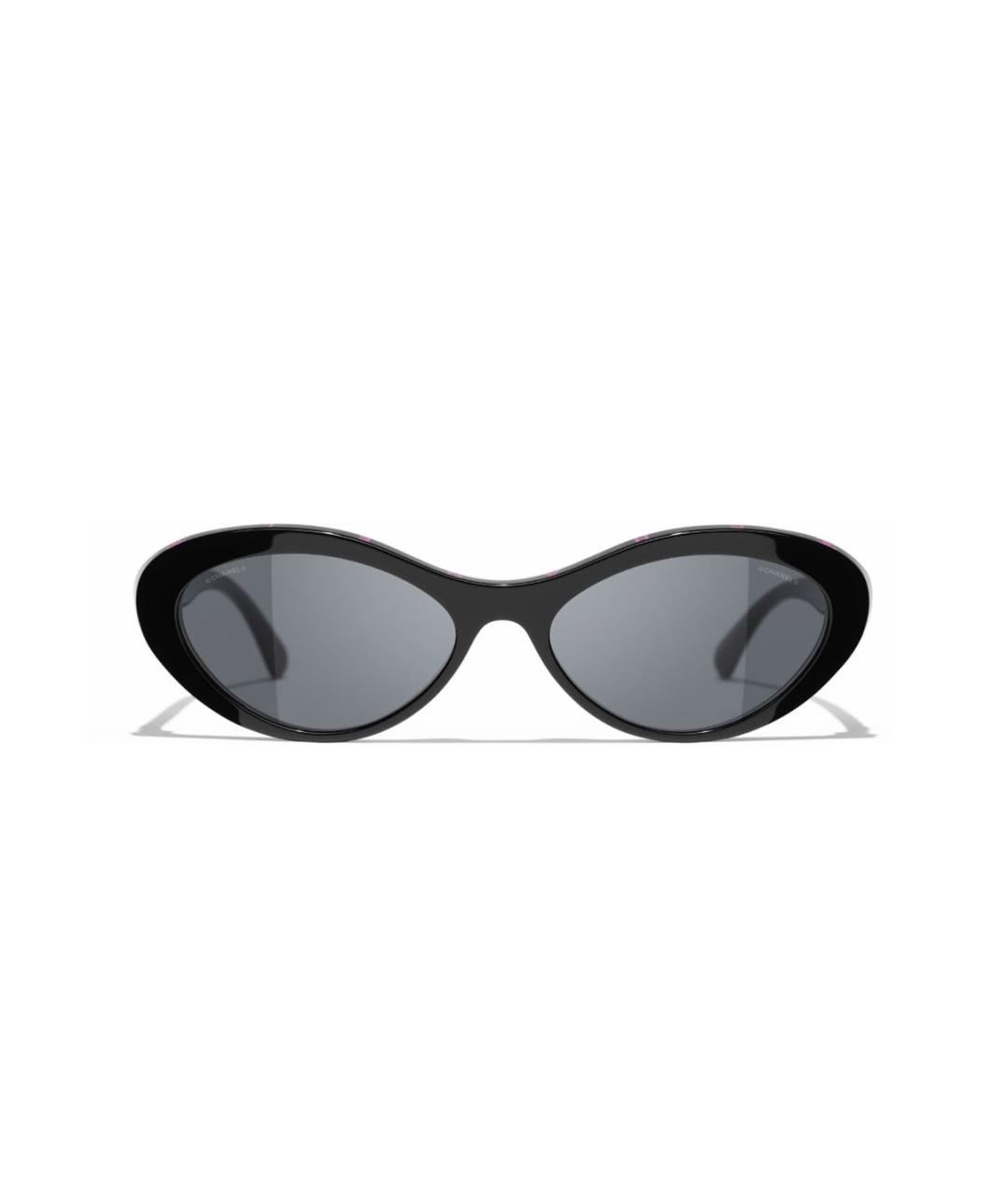CHANEL Черные пластиковые солнцезащитные очки, фото 3