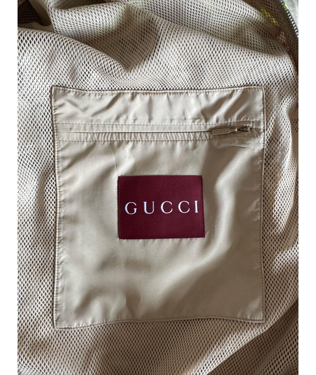 GUCCI Бежевая полиэстеровая куртка, фото 6