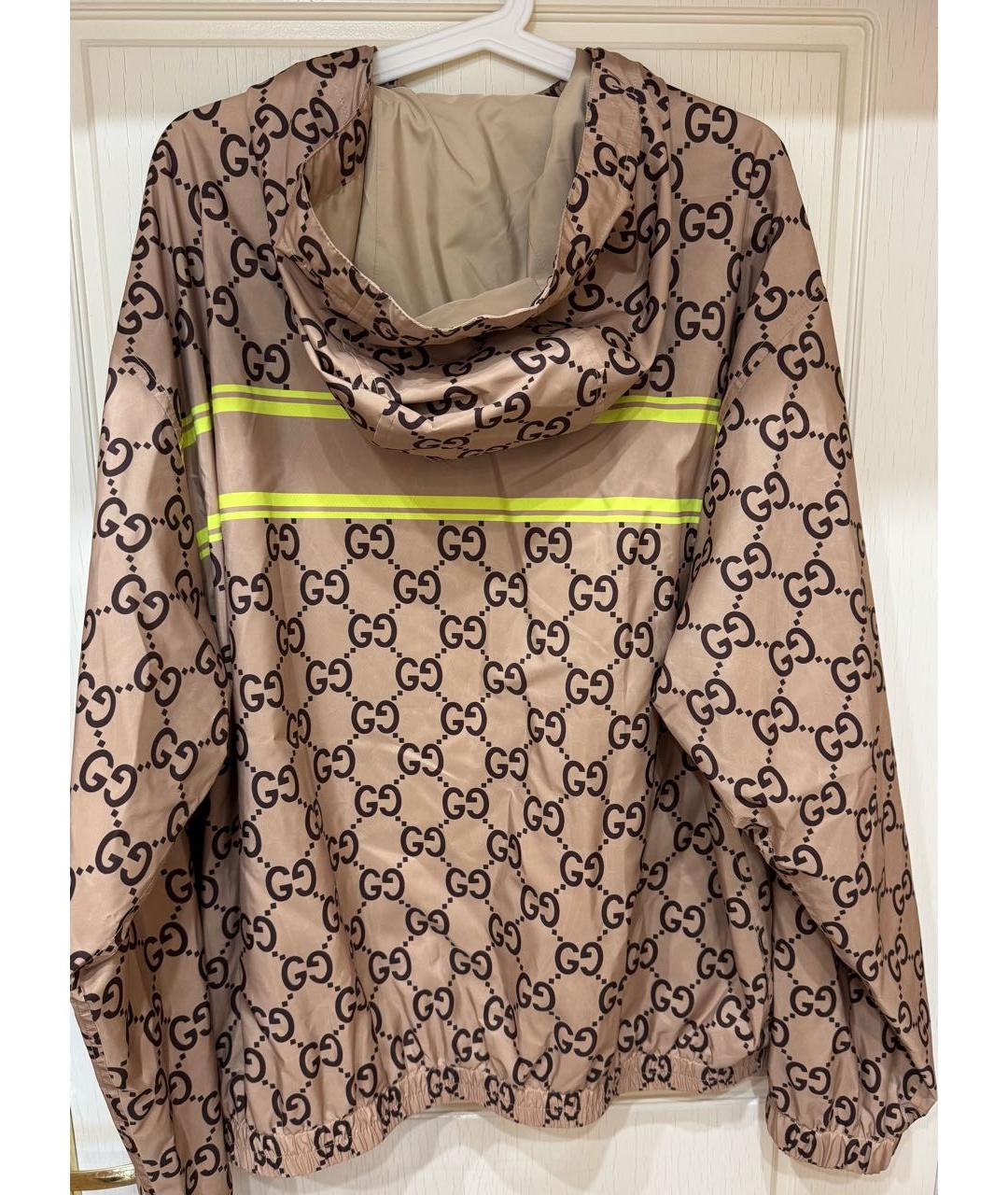 GUCCI Бежевая полиэстеровая куртка, фото 2