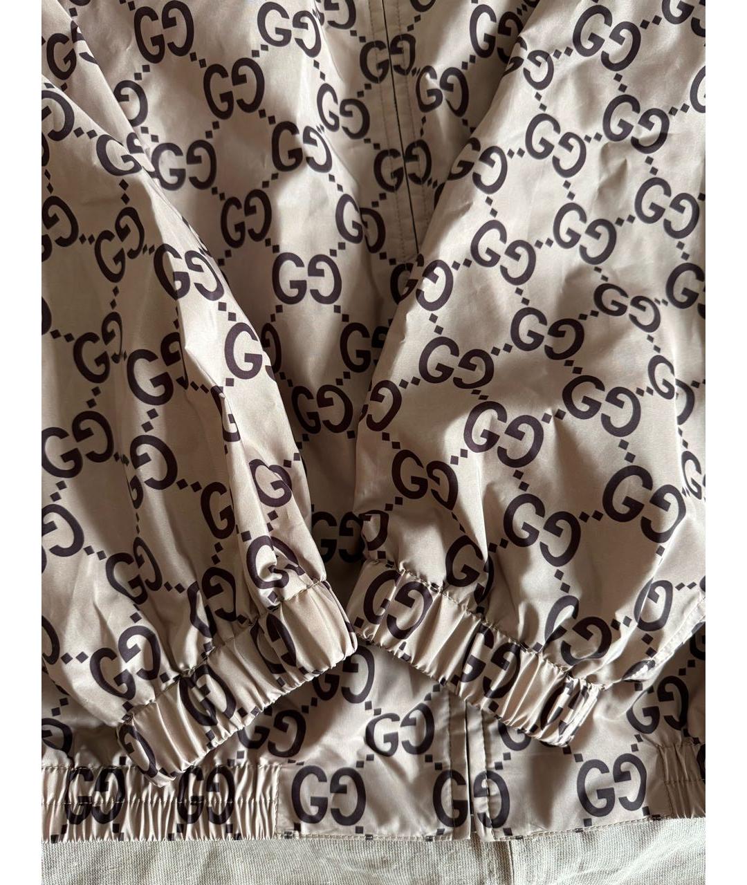 GUCCI Бежевая полиэстеровая куртка, фото 5