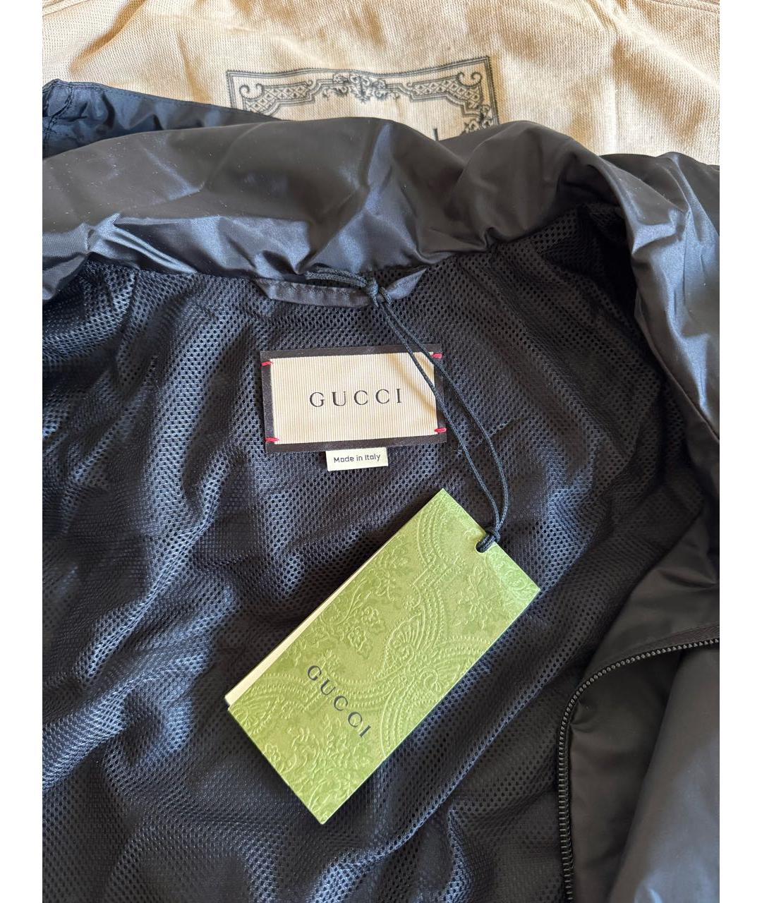 GUCCI Черная полиэстеровая куртка, фото 2
