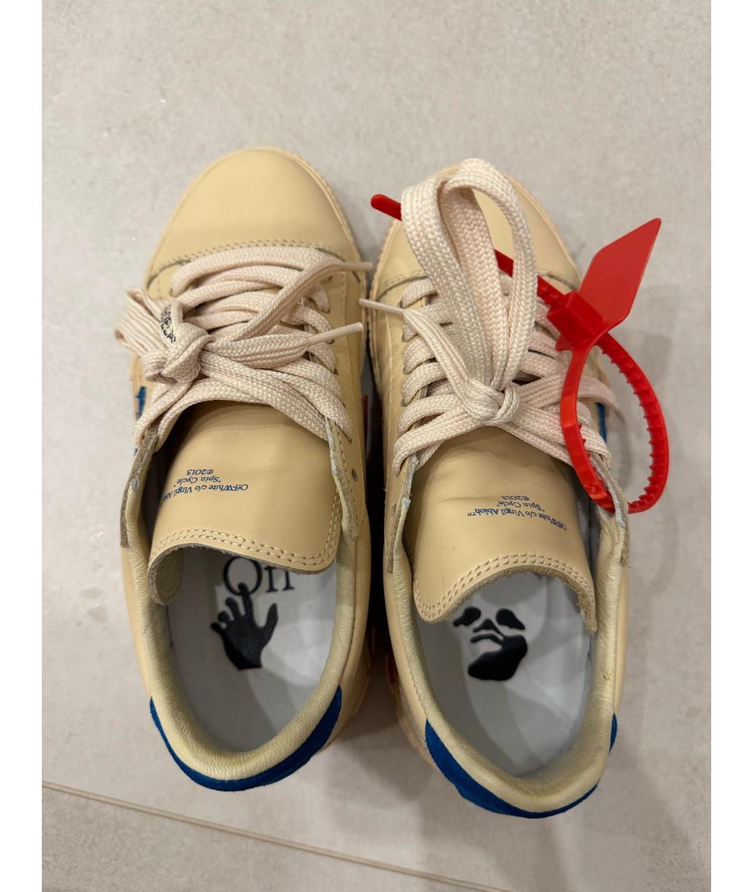 OFF-WHITE Мульти кожаные кеды, фото 3