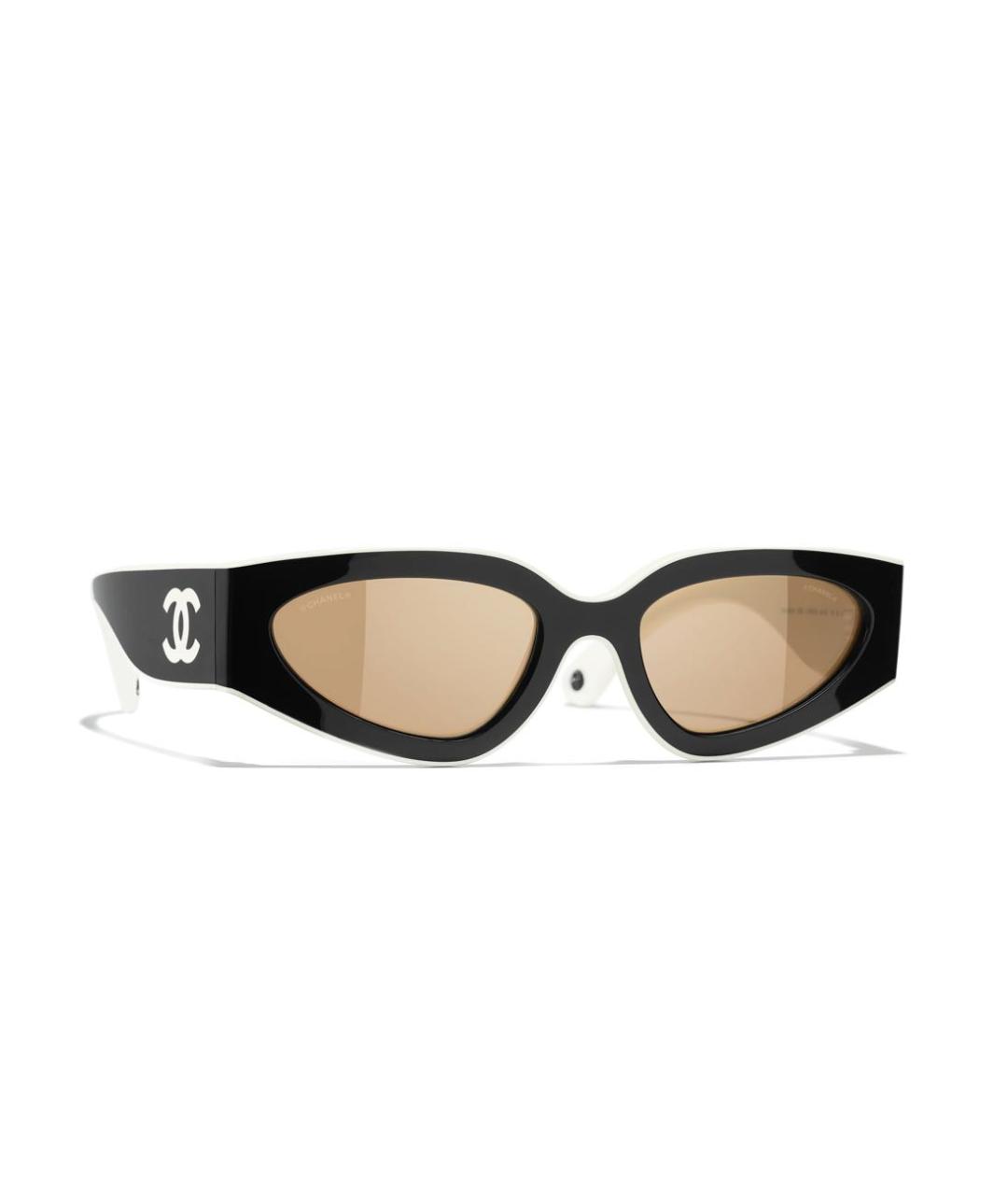 CHANEL Черные пластиковые солнцезащитные очки, фото 1