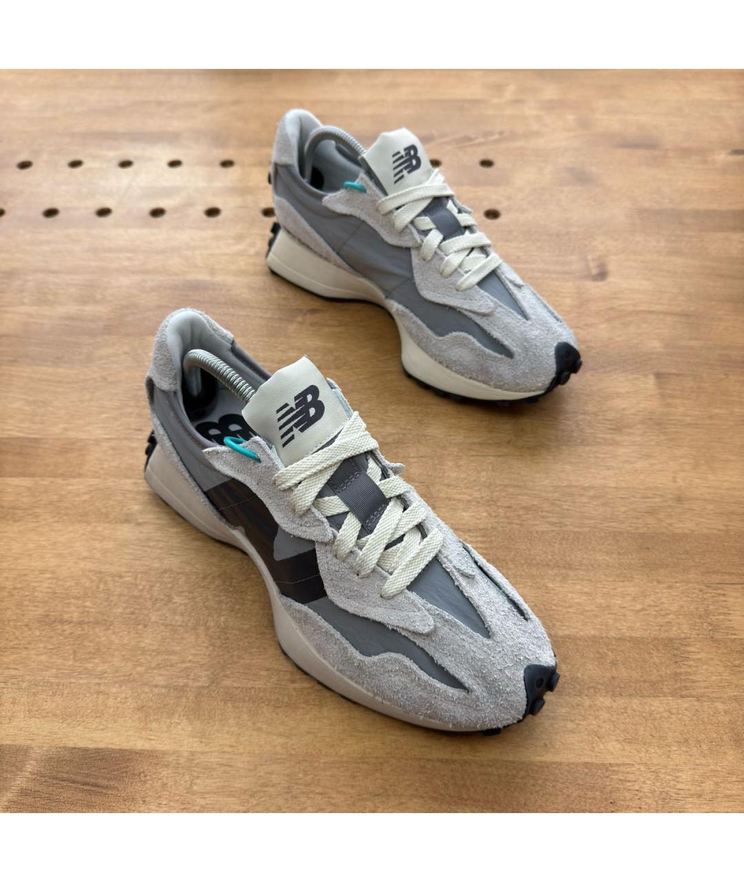 NEW BALANCE Серые замшевые низкие кроссовки / кеды, фото 5