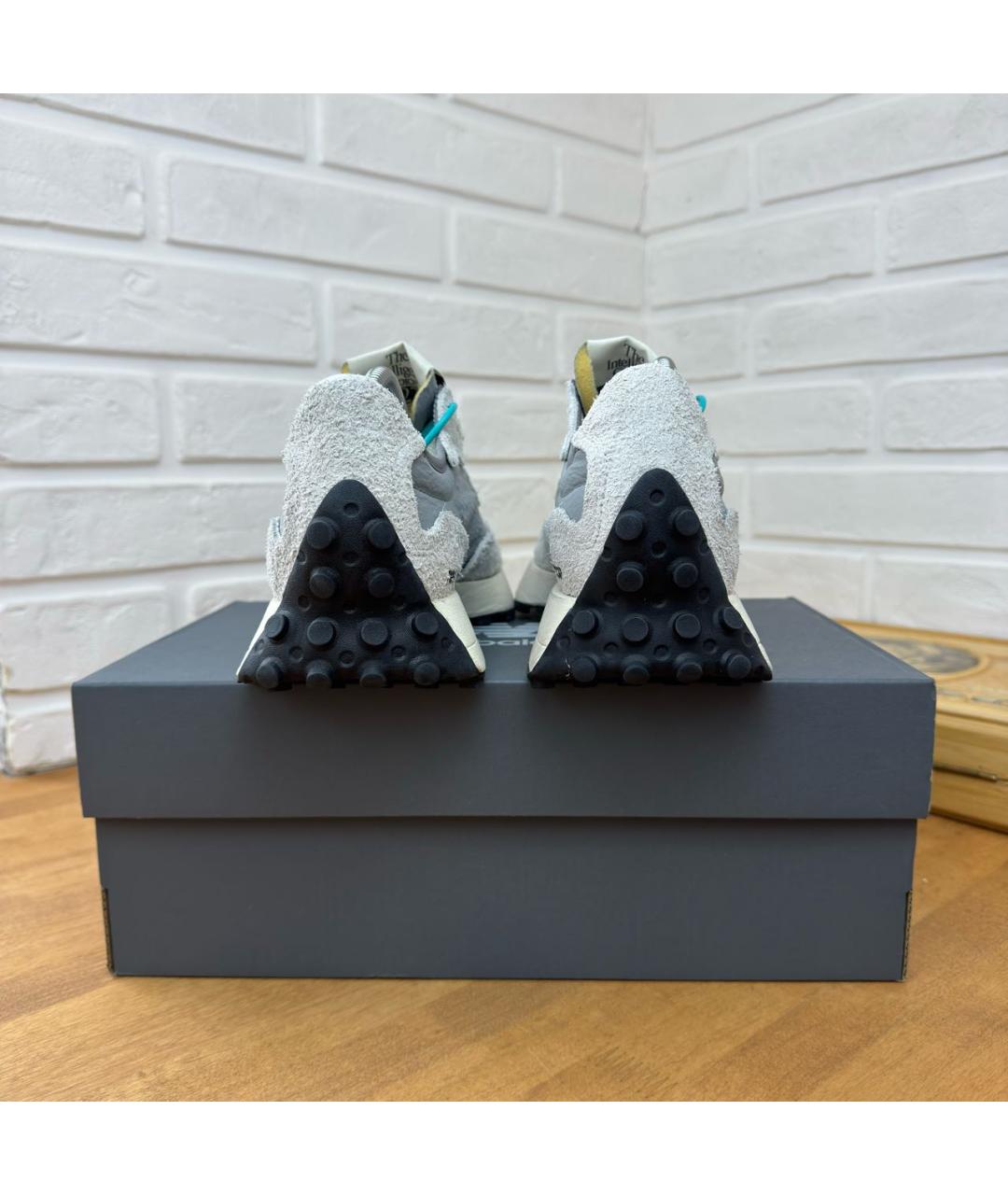 NEW BALANCE Серые замшевые низкие кроссовки / кеды, фото 4