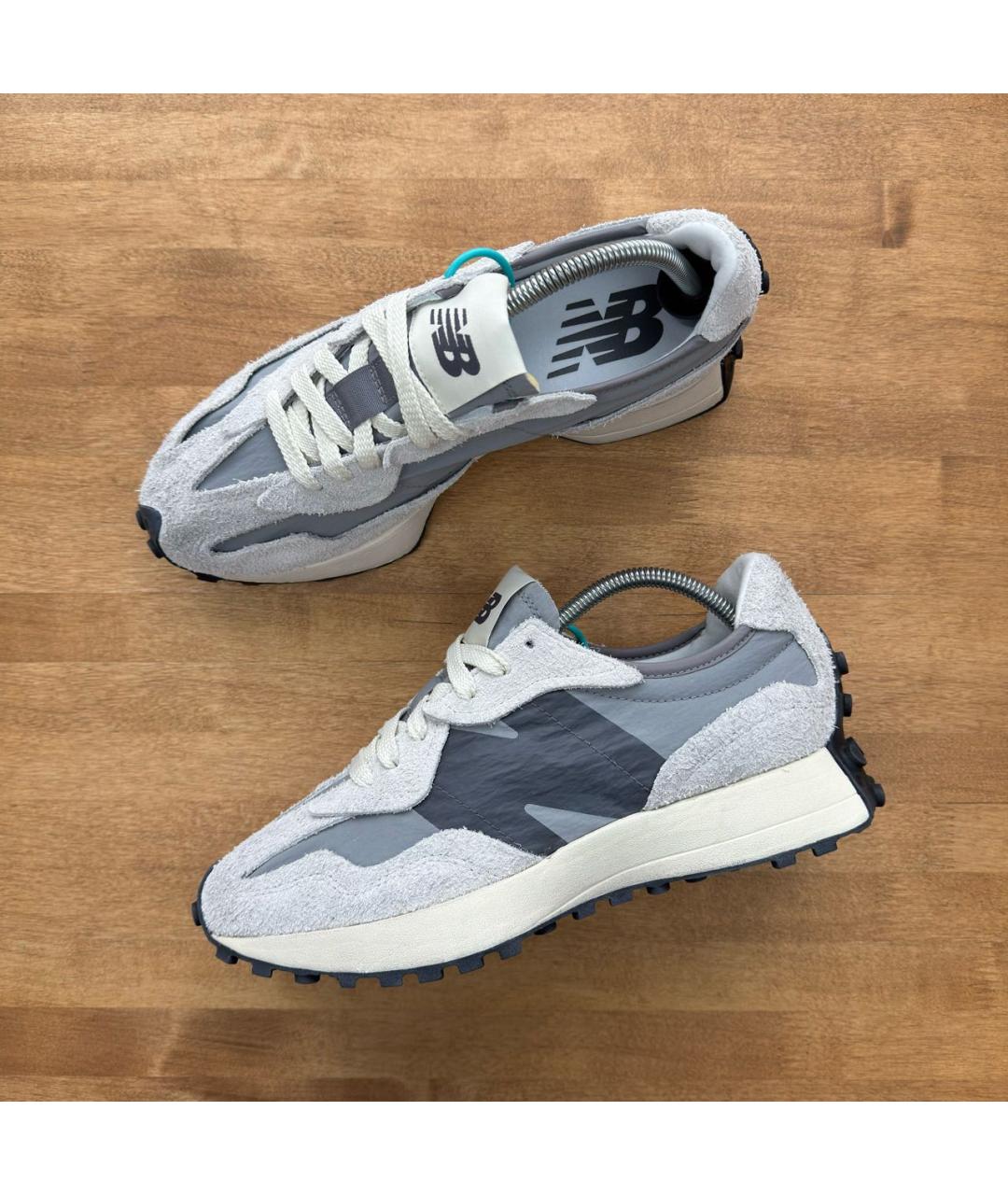 NEW BALANCE Серые замшевые низкие кроссовки / кеды, фото 2