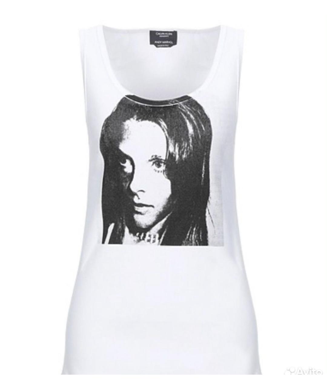 CALVIN KLEIN Белое хлопковое платье, фото 4