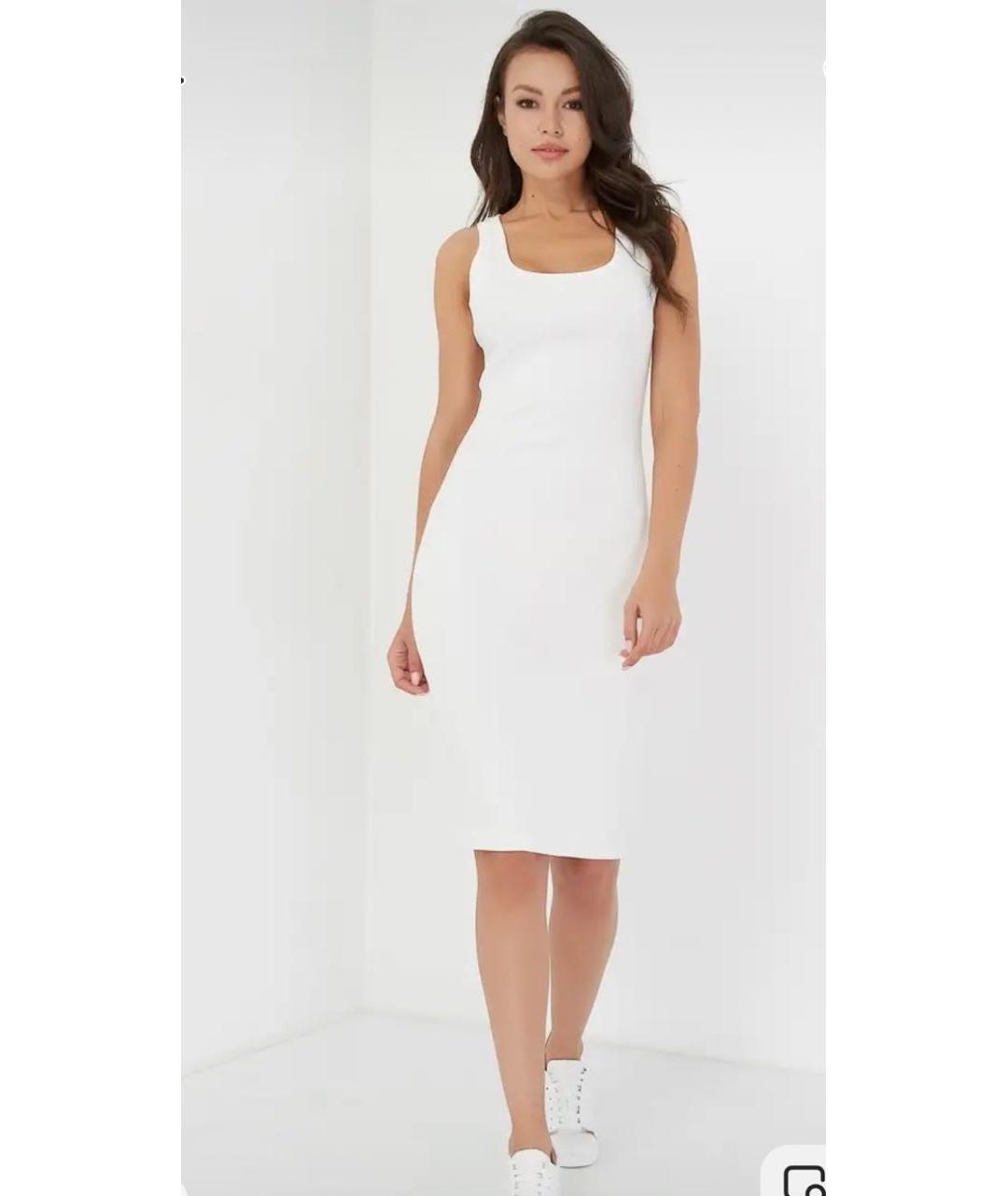 CALVIN KLEIN Белое хлопковое платье, фото 4