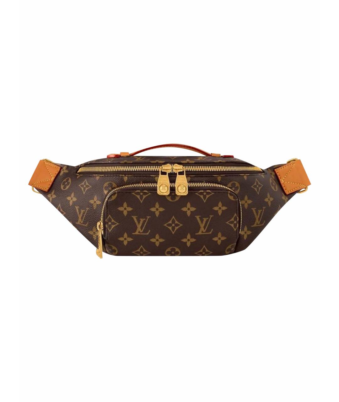 LOUIS VUITTON Коричневая поясная сумка, фото 1