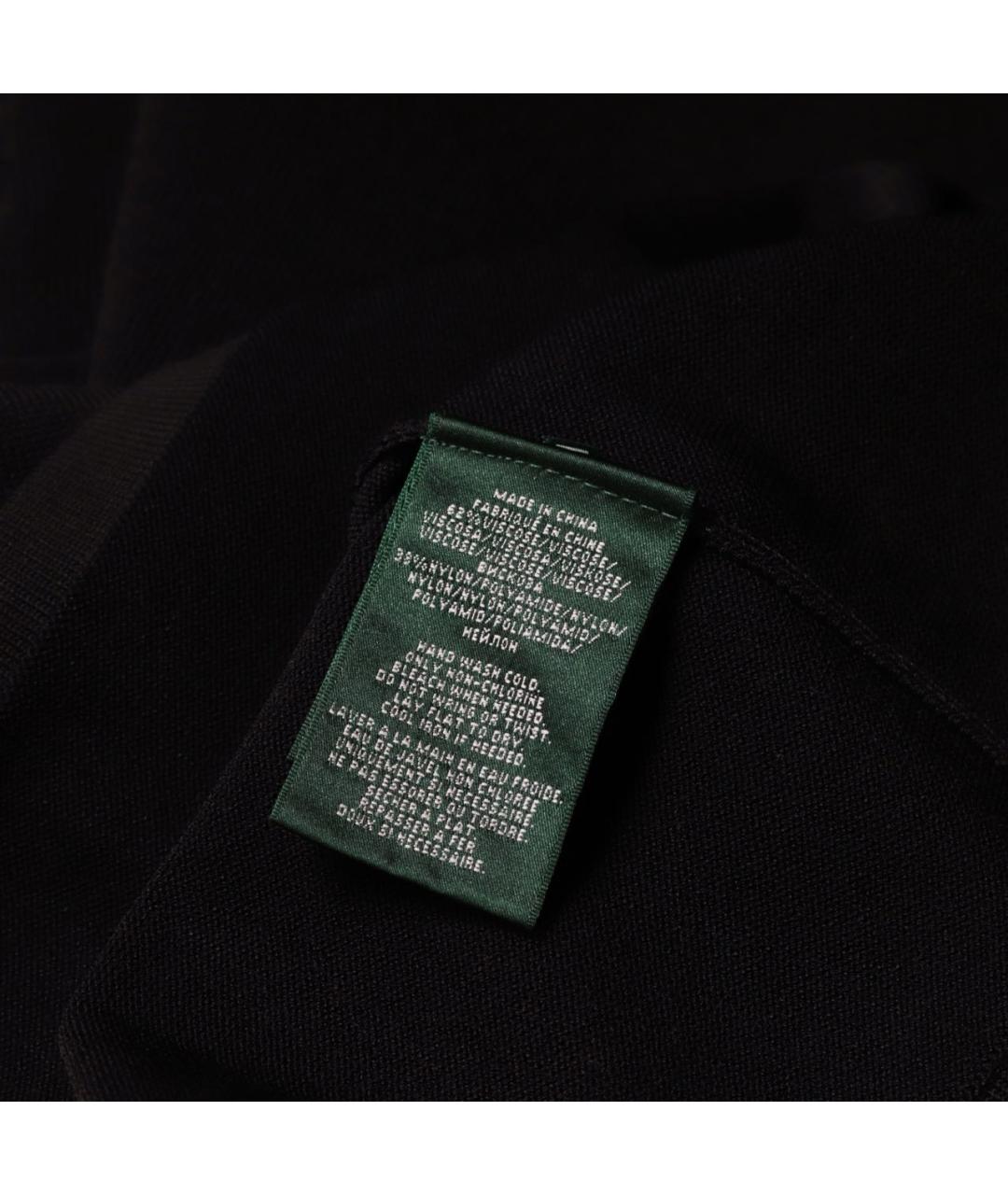 RALPH LAUREN Черное вискозное повседневное платье, фото 6