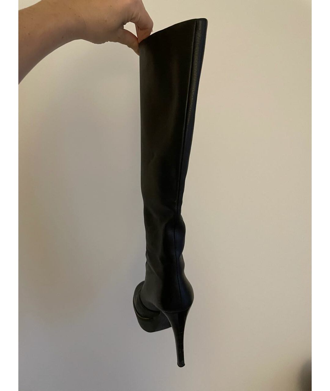 GIUSEPPE ZANOTTI DESIGN Черные кожаные сапоги, фото 4