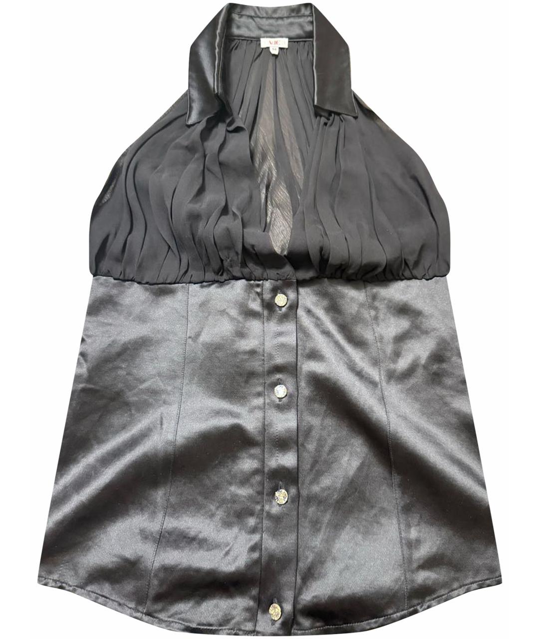 VERSACE JEANS COUTURE Черная шелковая блузы, фото 1