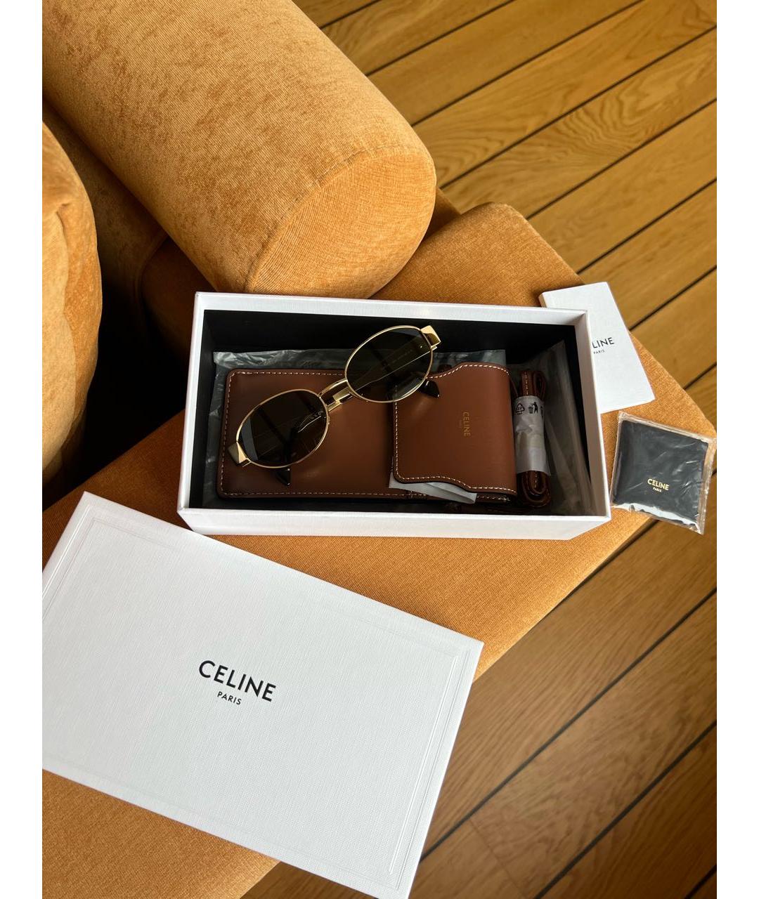 CELINE Металлические солнцезащитные очки, фото 4