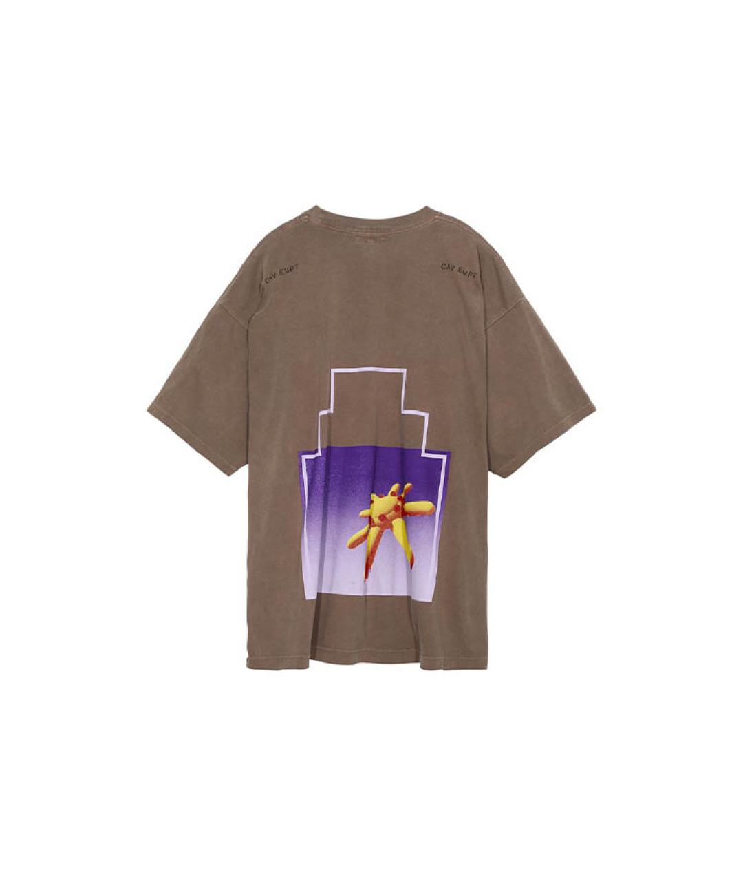 CAV EMPT Коричневая хлопковая футболка, фото 2