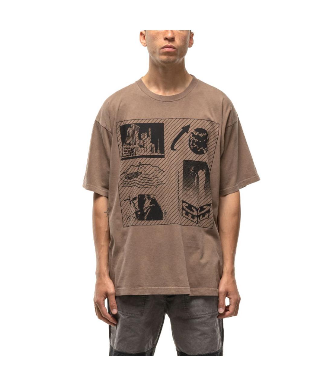 CAV EMPT Коричневая хлопковая футболка, фото 5