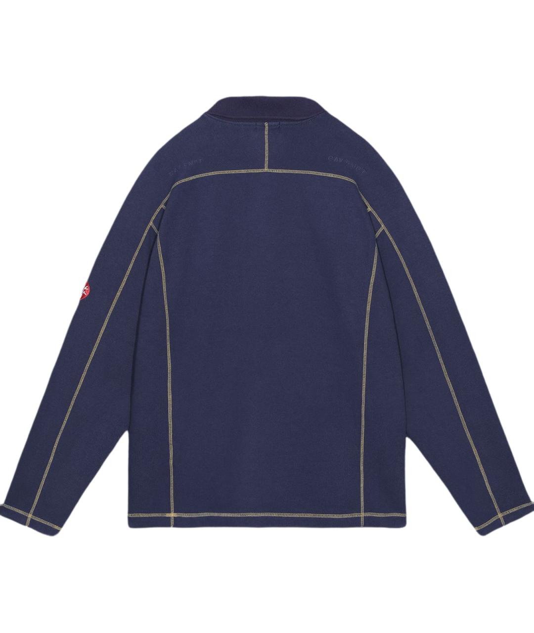 CAV EMPT Темно-синее хлопковое поло с длинным рукавом, фото 2