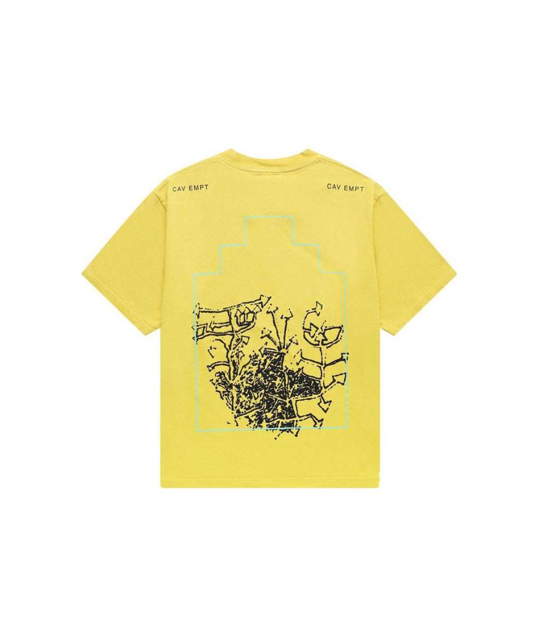 CAV EMPT Желтая хлопковая футболка, фото 2