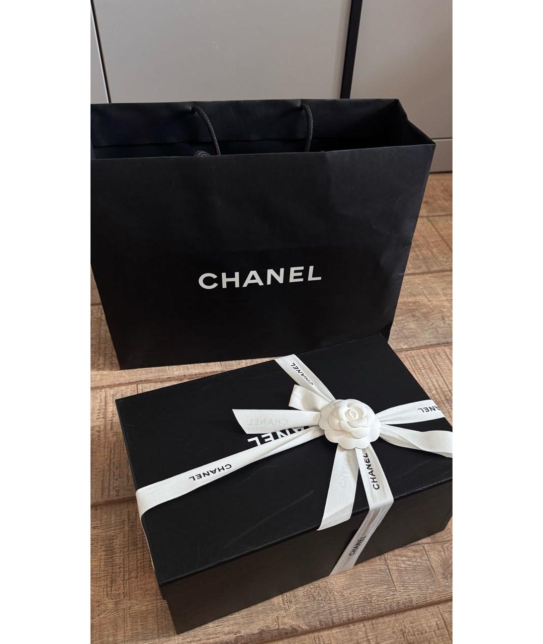 CHANEL Белые кожаные кроссовки, фото 8