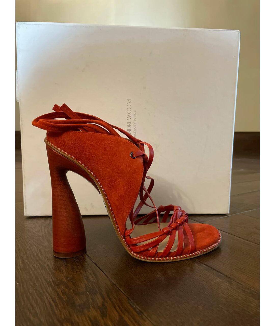 PAUL ANDREW Оранжевое замшевые туфли, фото 8