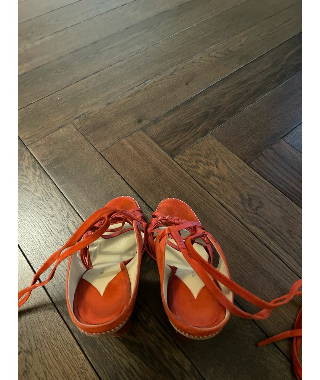PAUL ANDREW Оранжевое замшевые туфли, фото 3