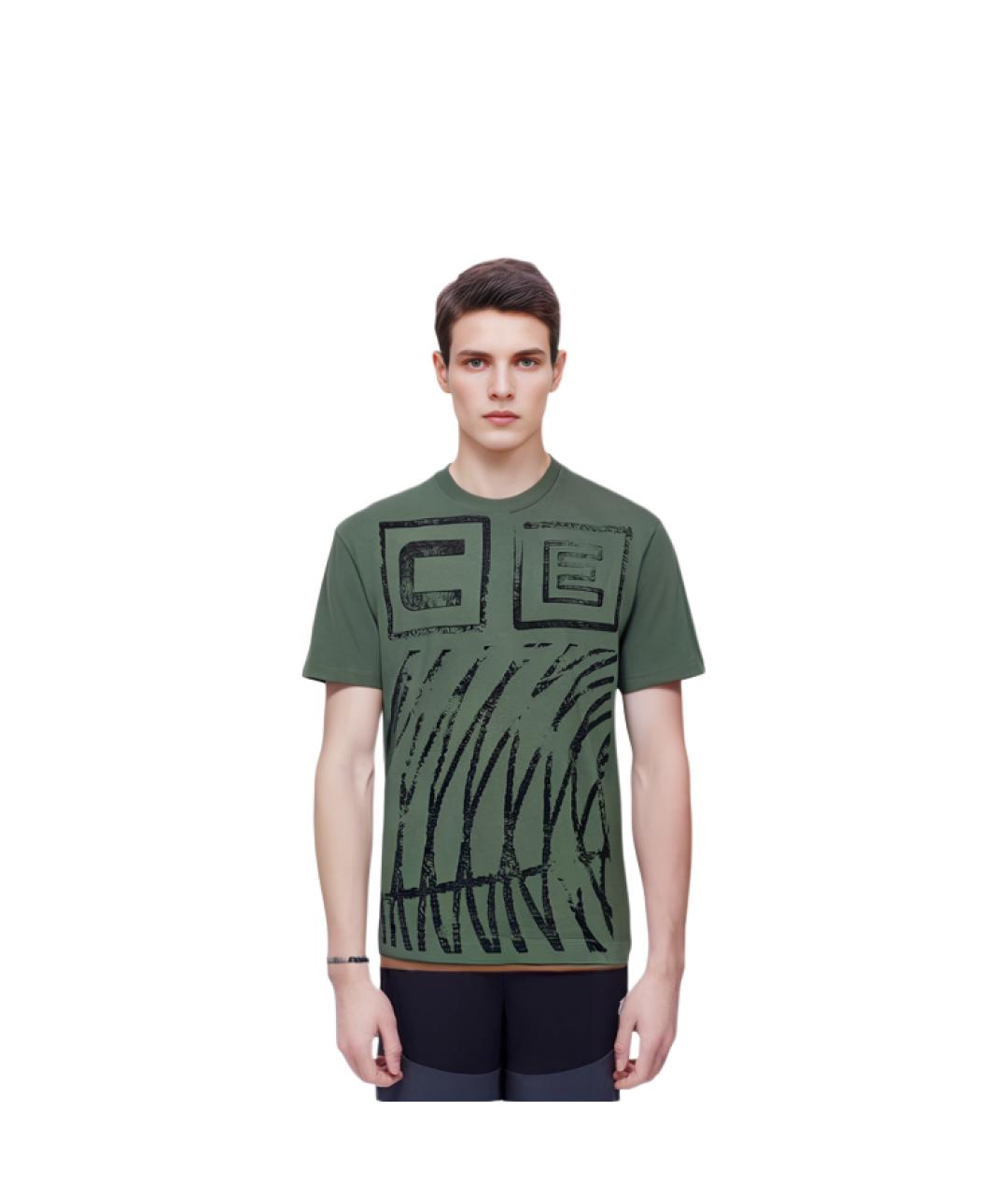 CAV EMPT Зеленая хлопковая футболка, фото 3