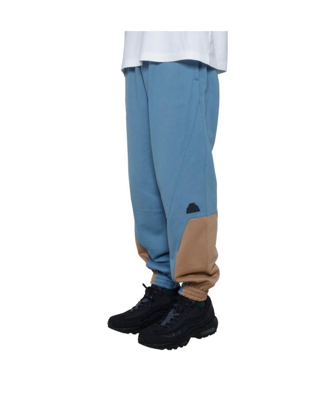 CAV EMPT Синие хлопковые прямые брюки, фото 4