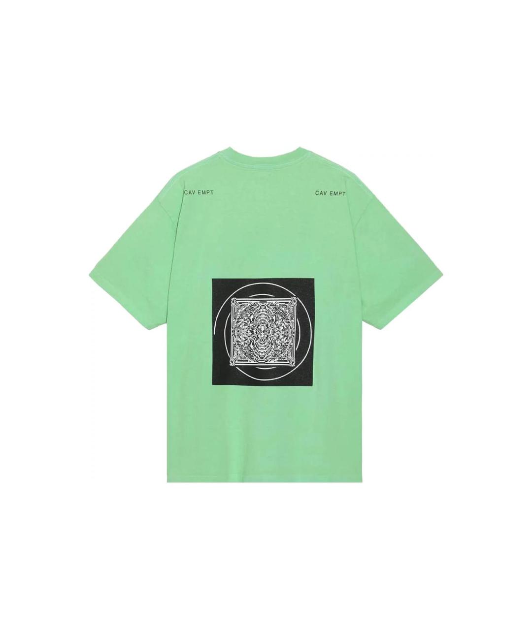CAV EMPT Салатовая хлопковая футболка, фото 2