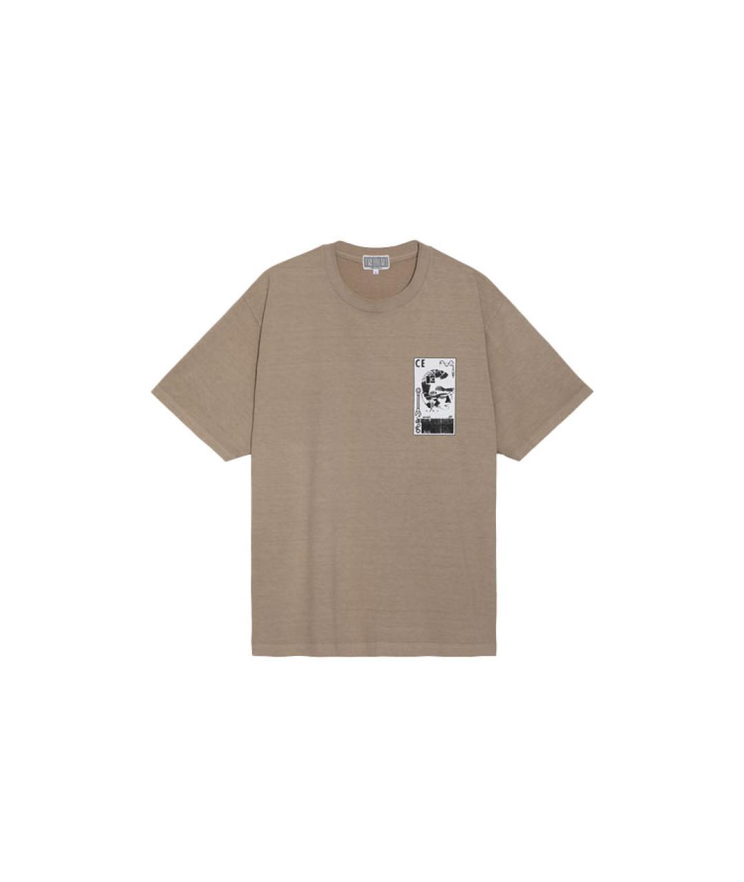 CAV EMPT Бежевая хлопковая футболка, фото 1