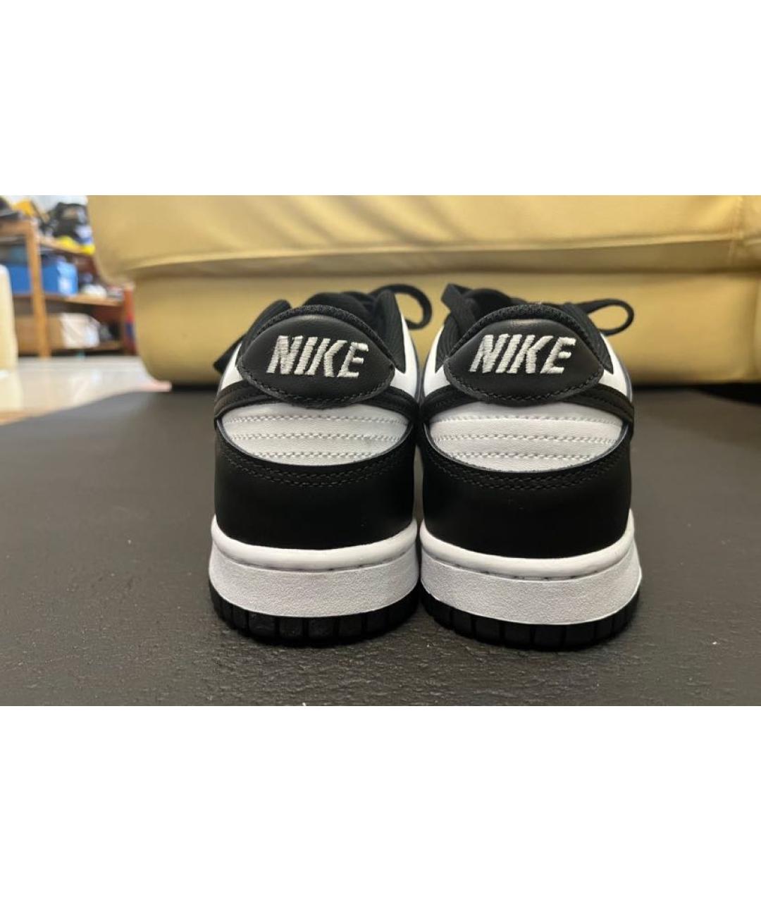 NIKE Черные кожаные низкие кроссовки / кеды, фото 6