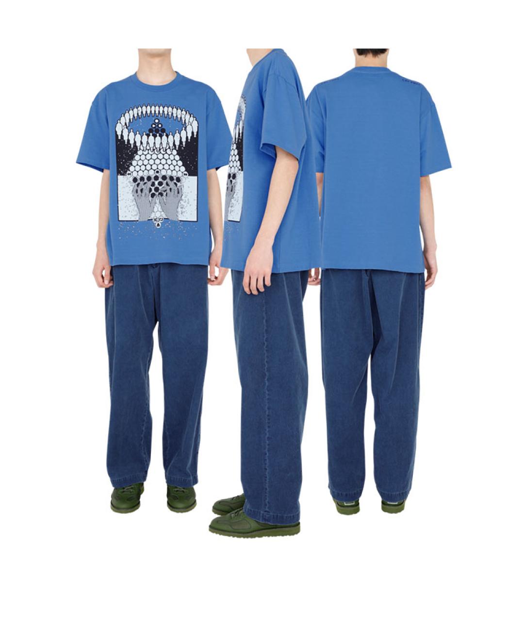 CAV EMPT Синяя хлопковая футболка, фото 3