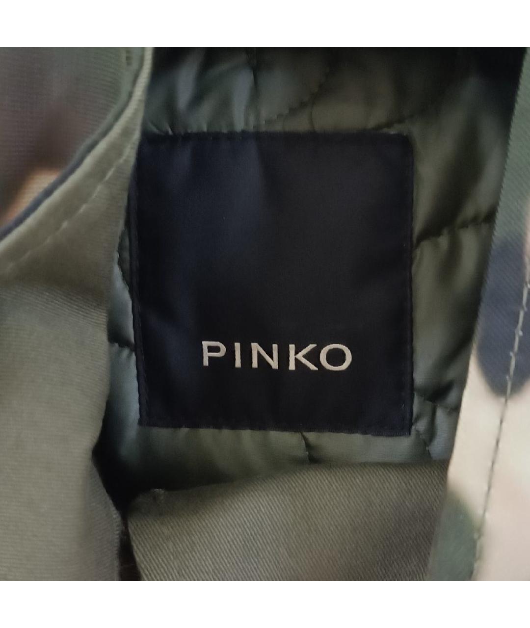 PINKO Хаки полиэстеровая парка, фото 3
