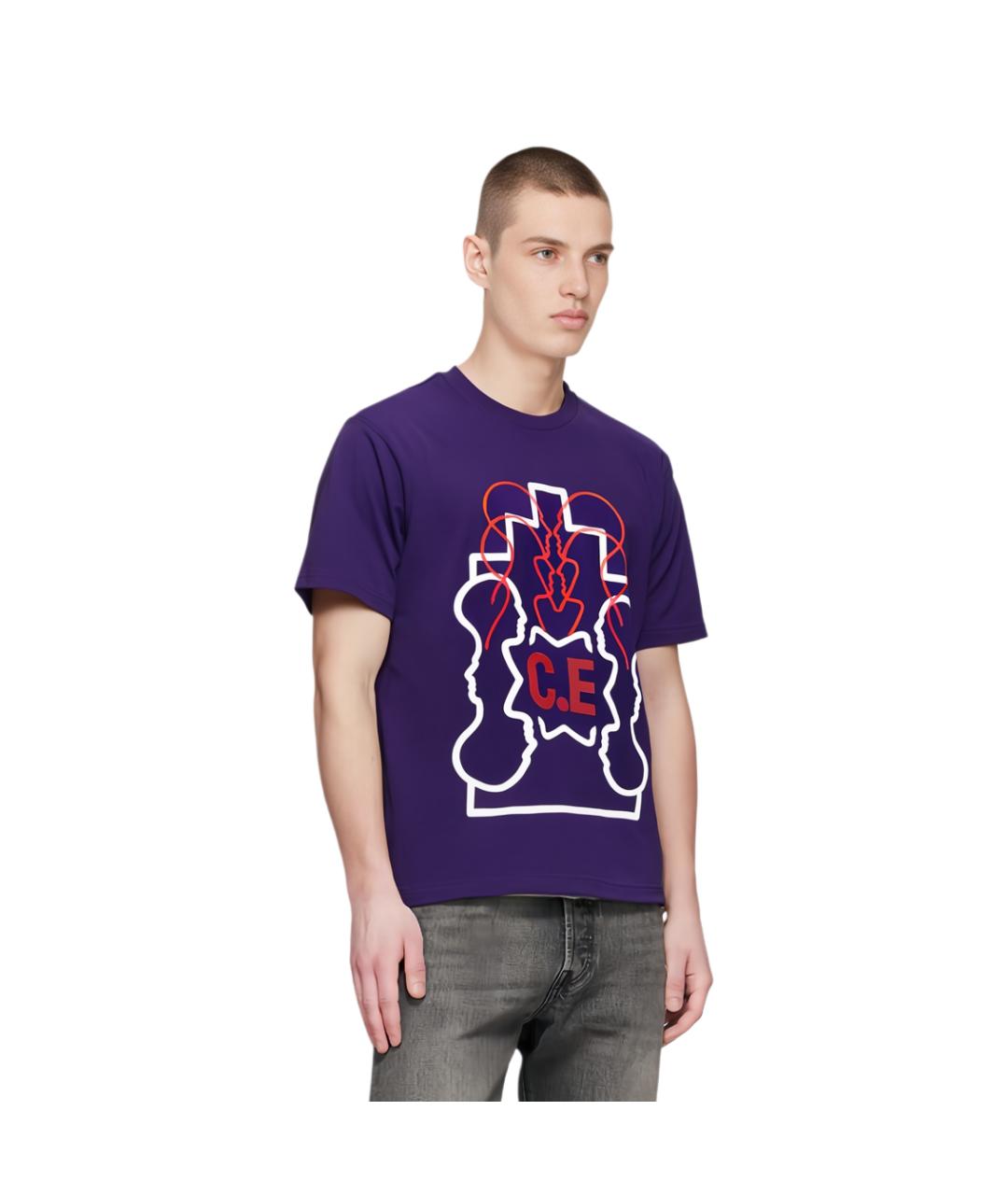 CAV EMPT Фиолетовая хлопковая футболка, фото 3