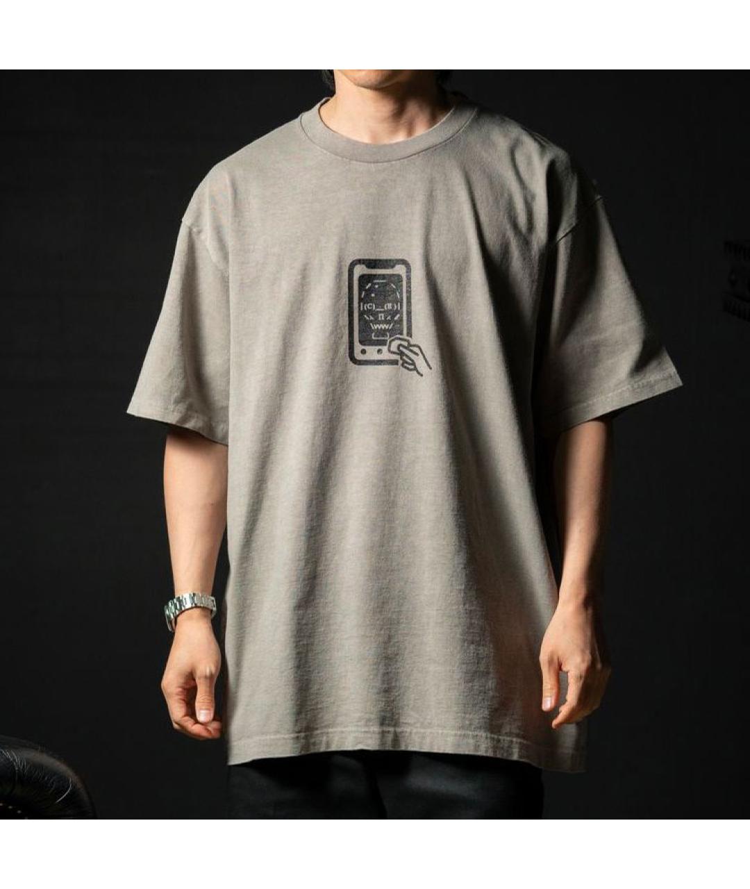 CAV EMPT Коричневая хлопковая футболка, фото 3