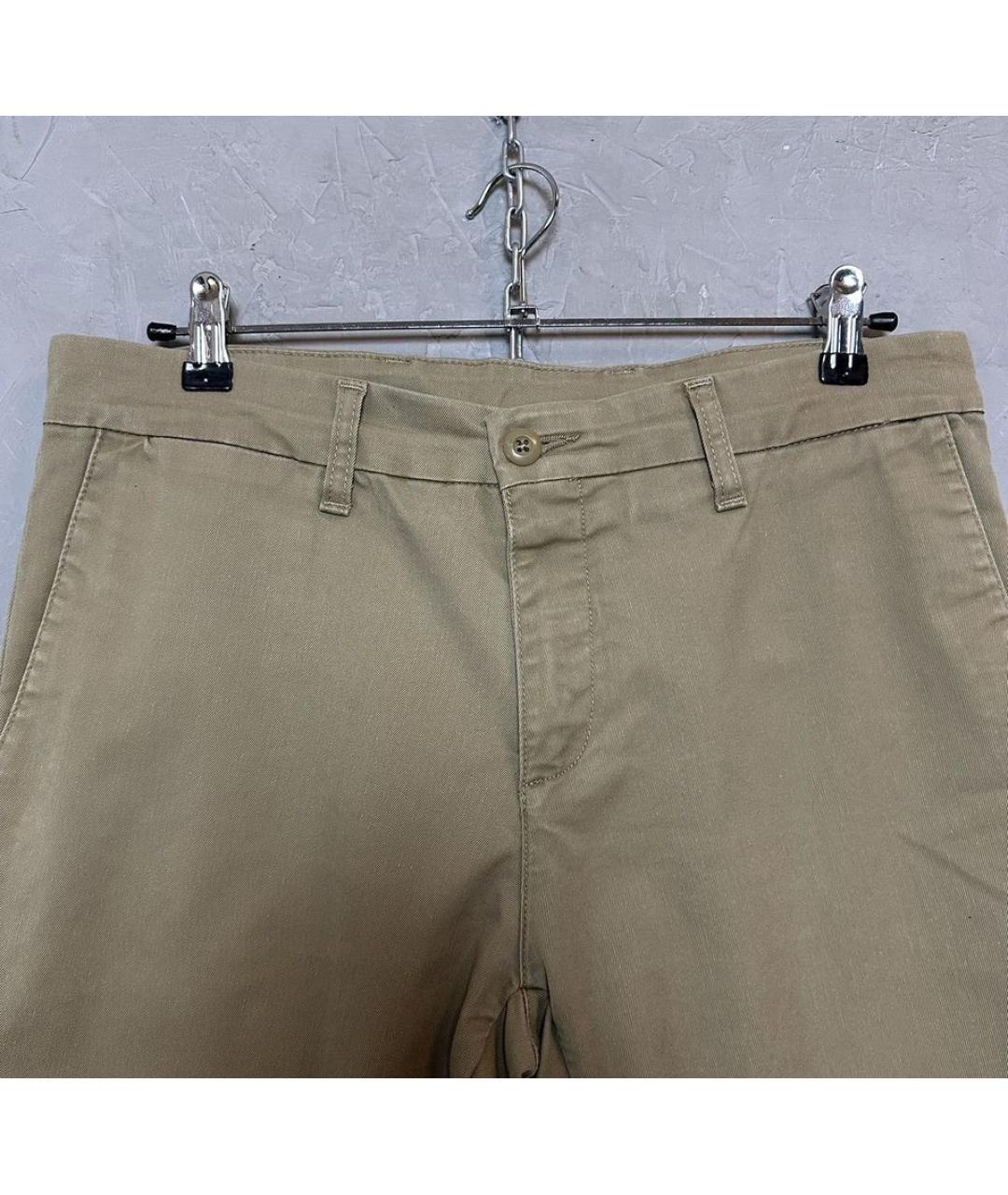 CARHARTT Бежевые хлопко-эластановые брюки чинос, фото 5