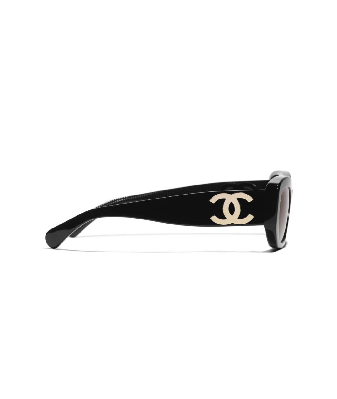 CHANEL Черные пластиковые солнцезащитные очки, фото 2
