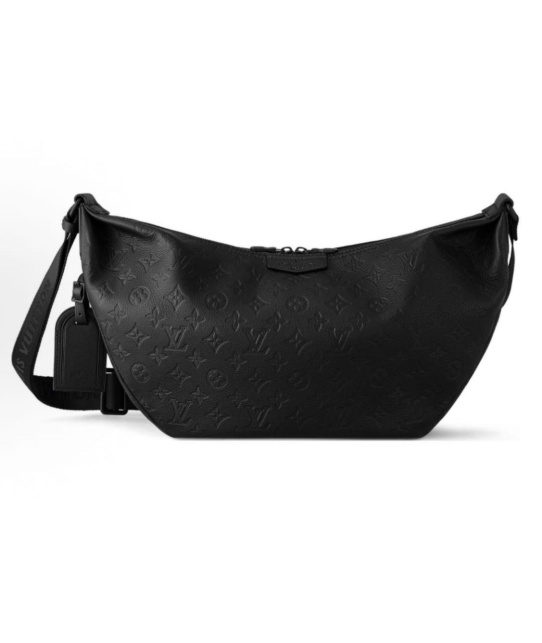 LOUIS VUITTON Черная кожаная сумка на плечо, фото 5