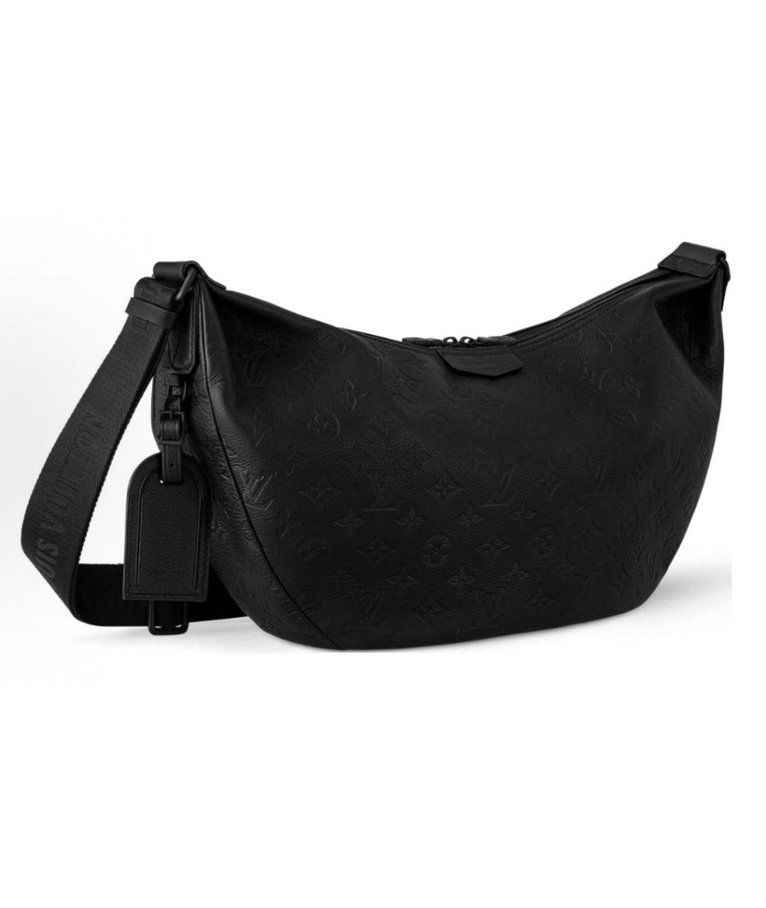 LOUIS VUITTON Черная кожаная сумка на плечо, фото 2