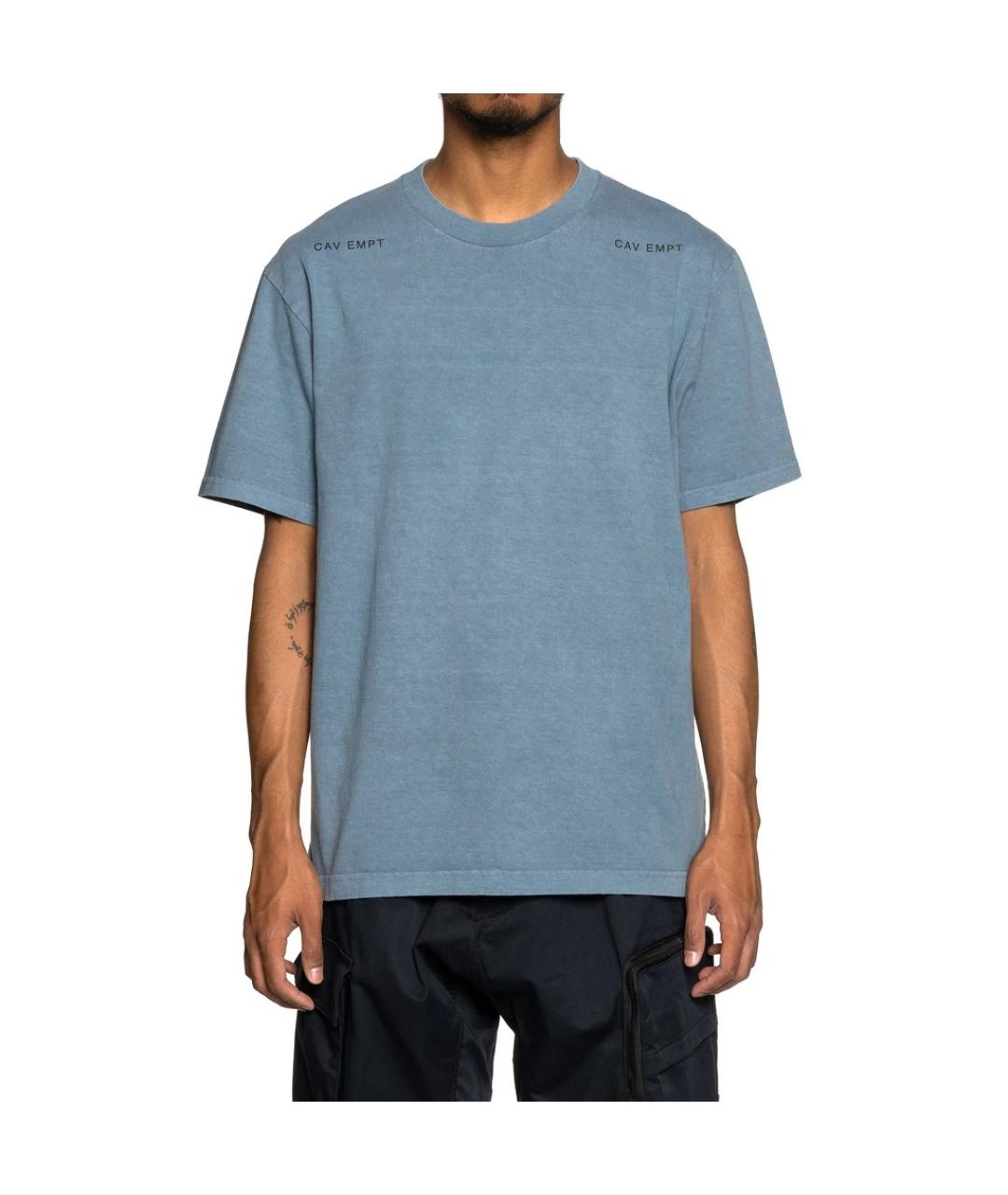 CAV EMPT Голубая хлопковая футболка, фото 3