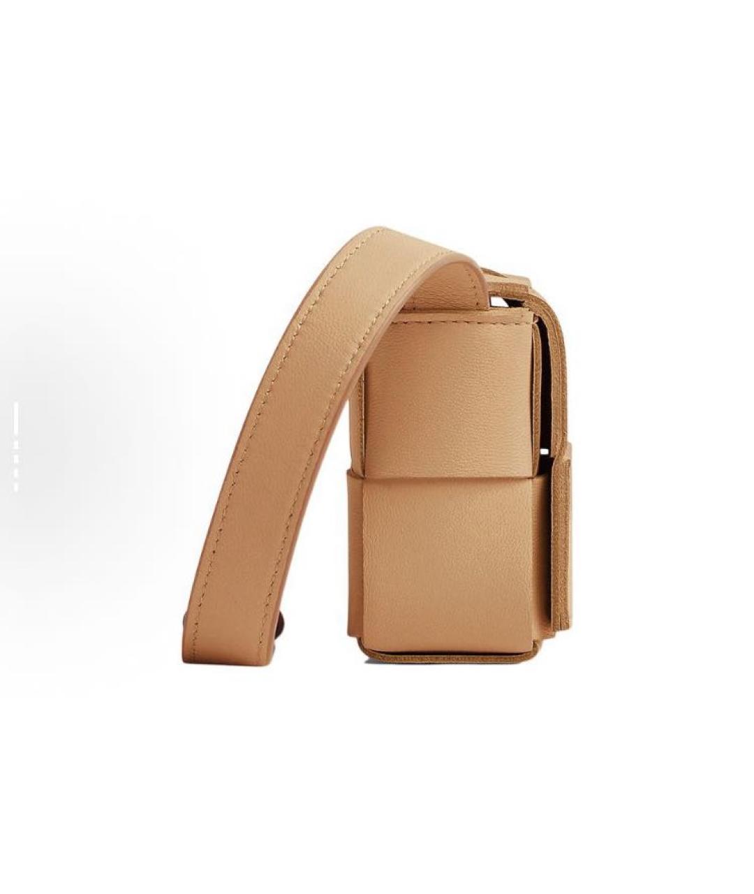 BOTTEGA VENETA Горчичная кожаная сумка через плечо, фото 2