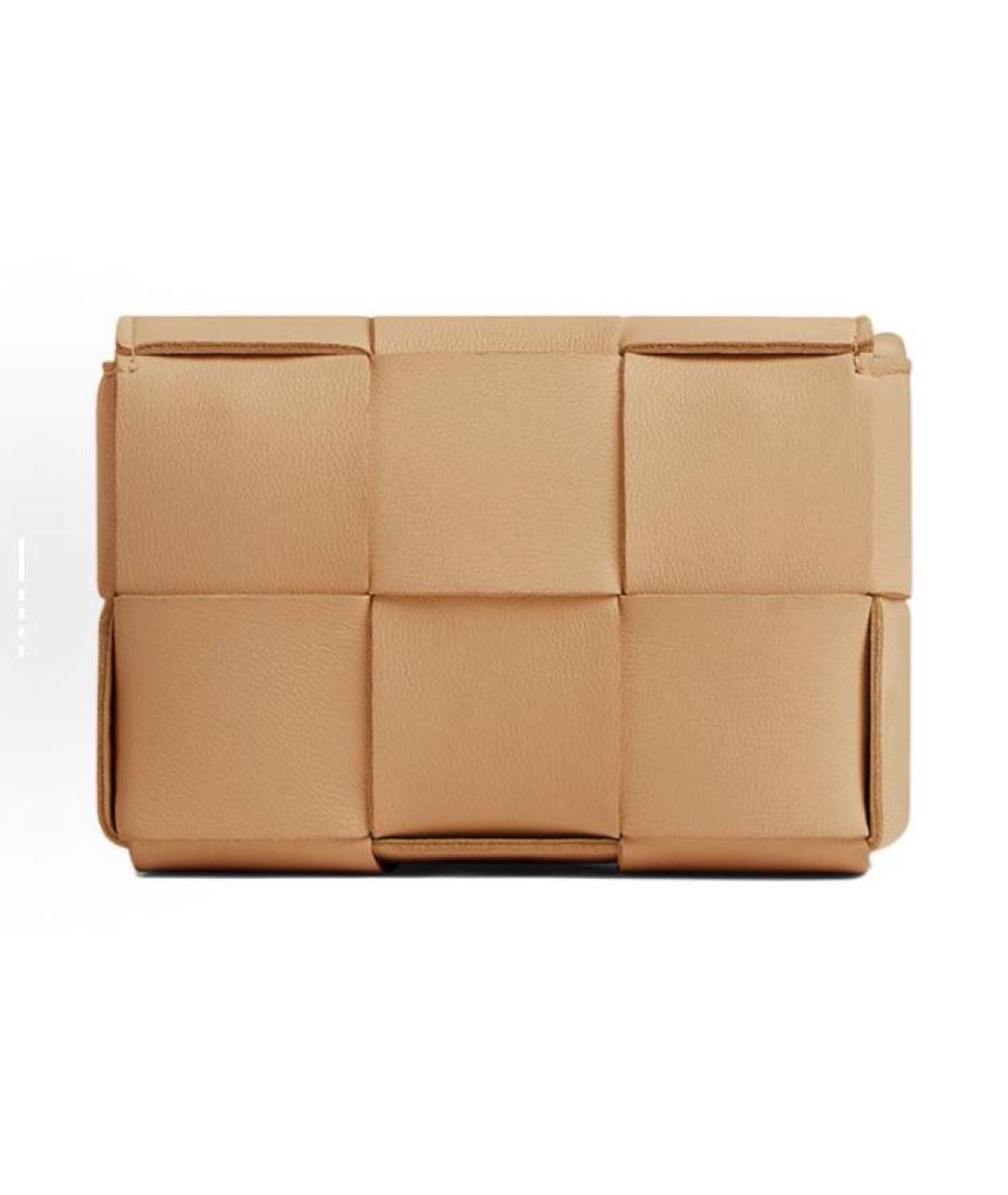 BOTTEGA VENETA Горчичная кожаная сумка через плечо, фото 3