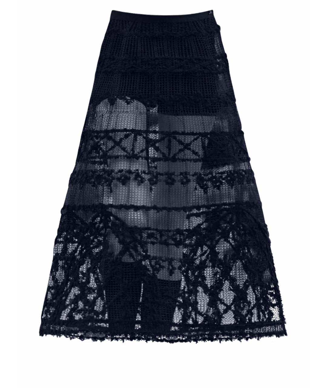 CHANEL Черная кружевная юбка миди, фото 1