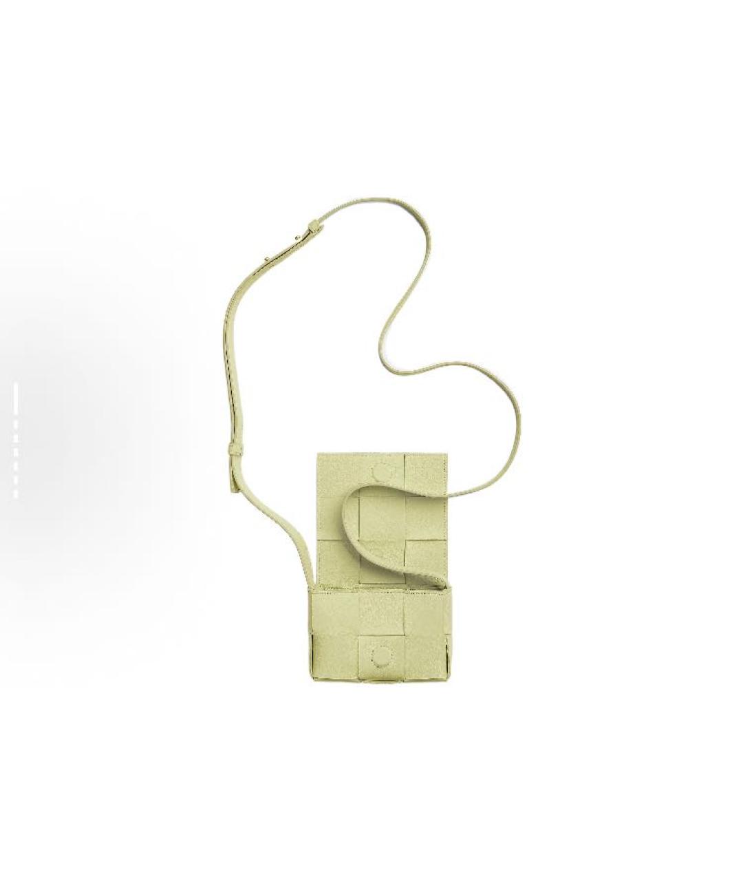 BOTTEGA VENETA Бежевая кожаная сумка через плечо, фото 4
