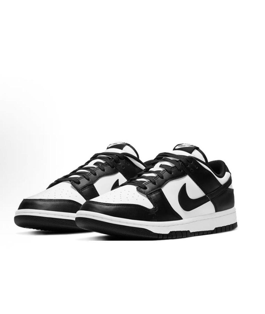 NIKE Черные кожаные низкие кроссовки / кеды, фото 2