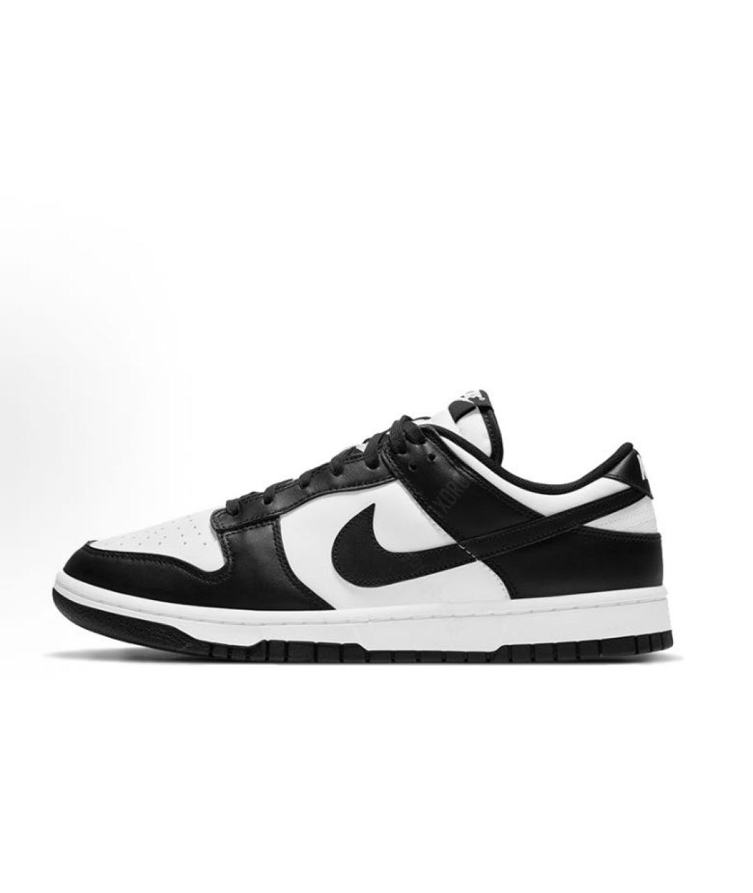 NIKE Черные кожаные низкие кроссовки / кеды, фото 3