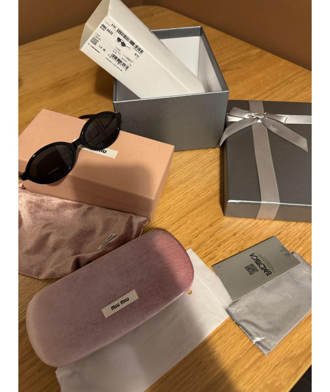 MIU MIU Черные солнцезащитные очки, фото 2