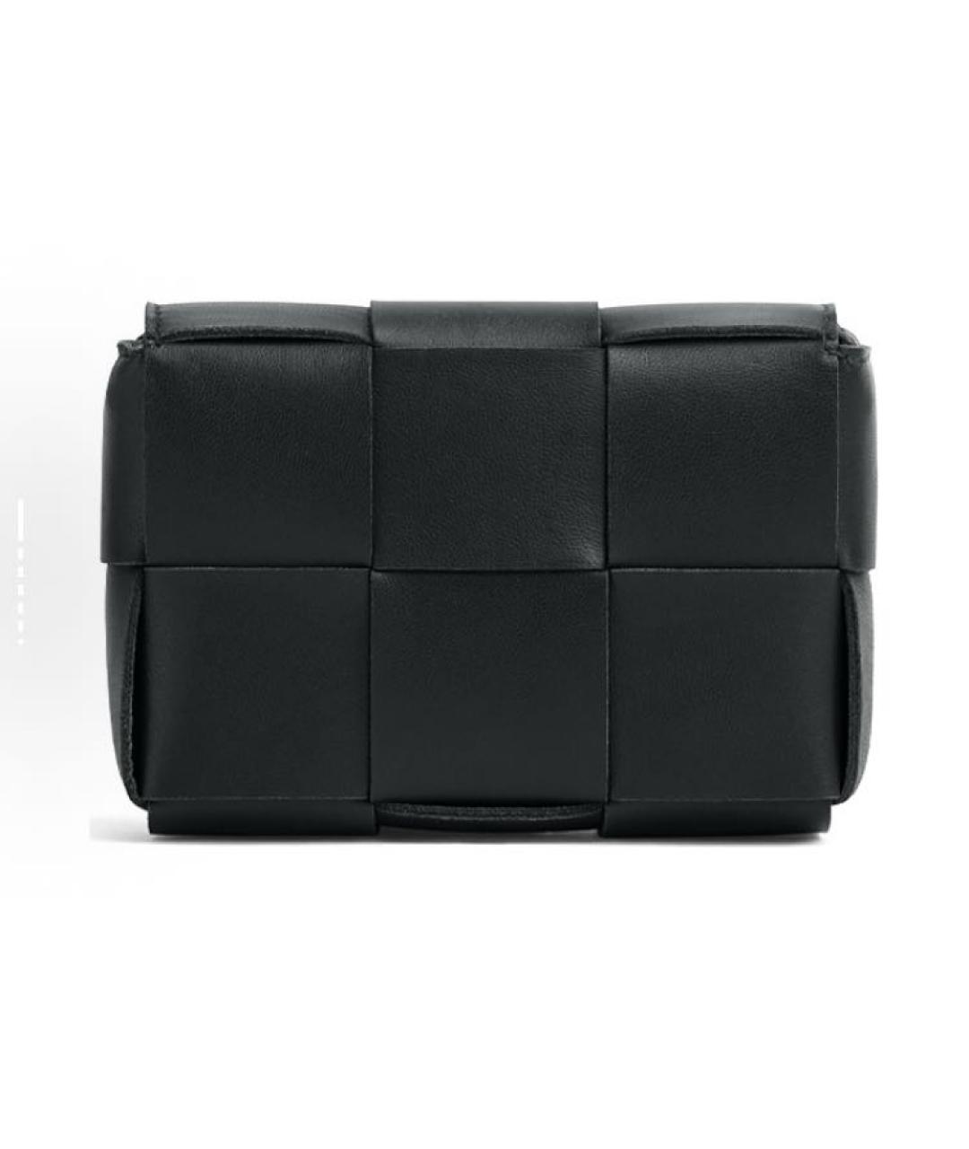 BOTTEGA VENETA Черная кожаная сумка через плечо, фото 5