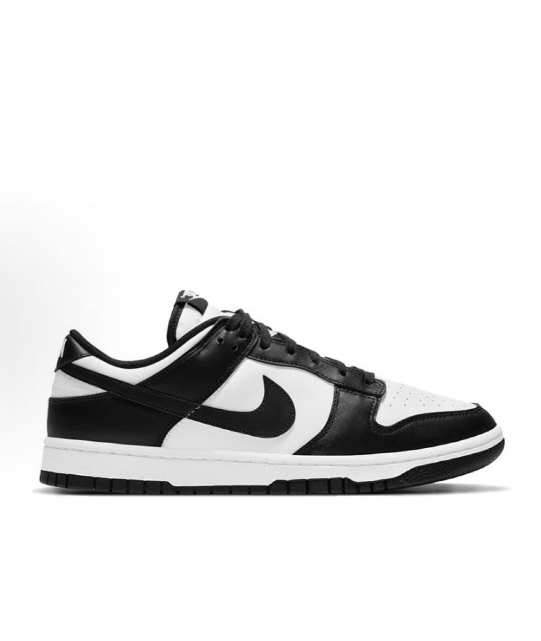 NIKE Черные кожаные низкие кроссовки / кеды, фото 7