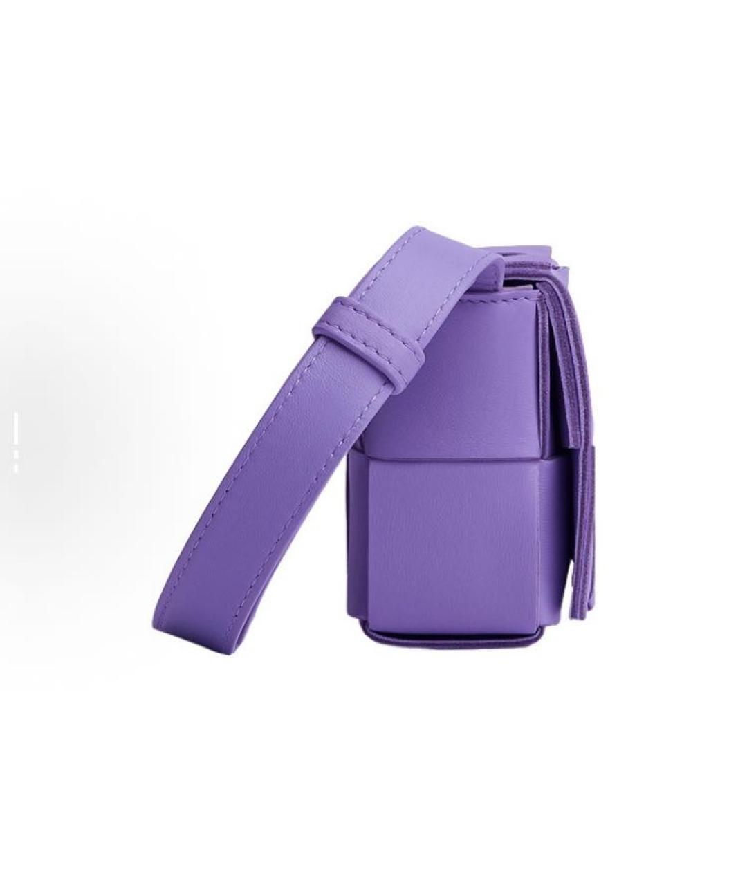 BOTTEGA VENETA Фиолетовая кожаная сумка через плечо, фото 2
