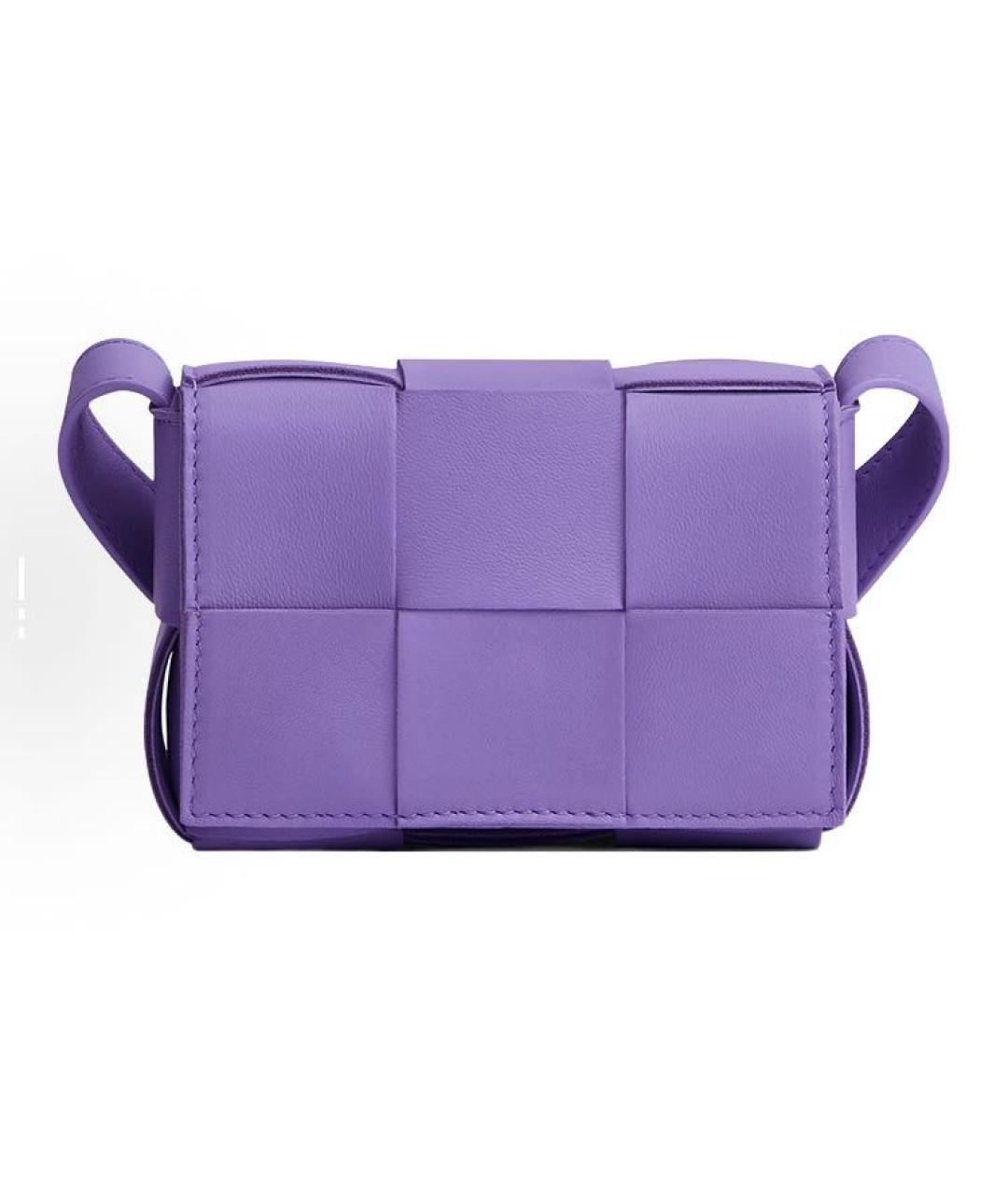 BOTTEGA VENETA Фиолетовая кожаная сумка через плечо, фото 7