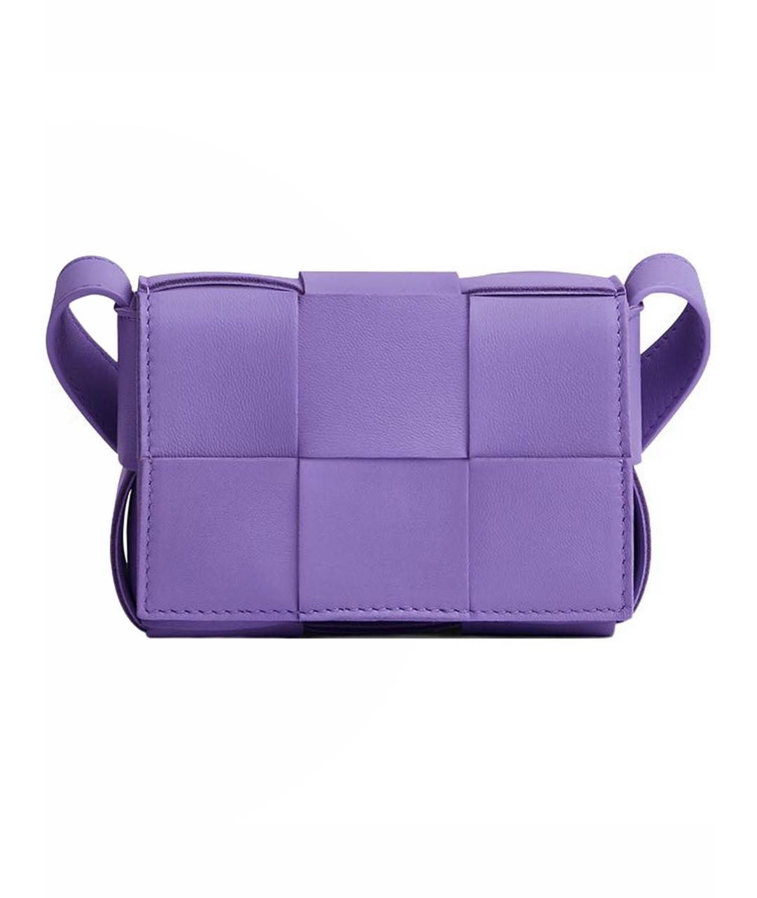BOTTEGA VENETA Фиолетовая кожаная сумка через плечо, фото 1